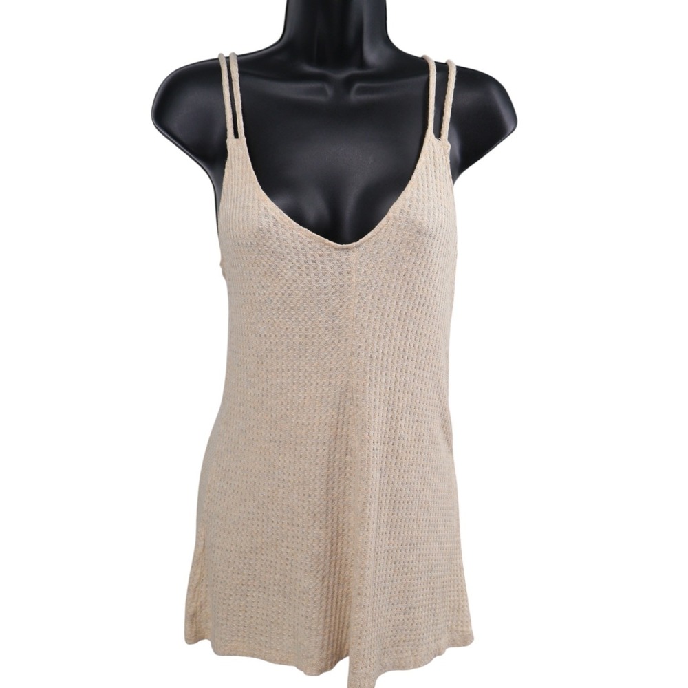 Silence + Noise Urban Outfitters Ivory Knit Strappy Open Back Top XS NWT